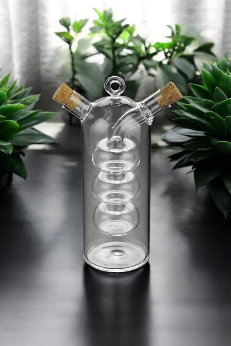 2-in-1 Glass Oil & Vinegar Dispenser Bottle