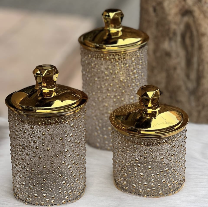 Food Storage Jars with Lid 3 Pcs -