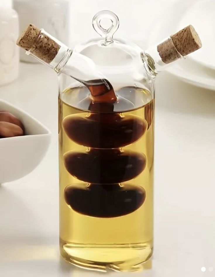 2-in-1 Glass Oil & Vinegar Dispenser Bottle