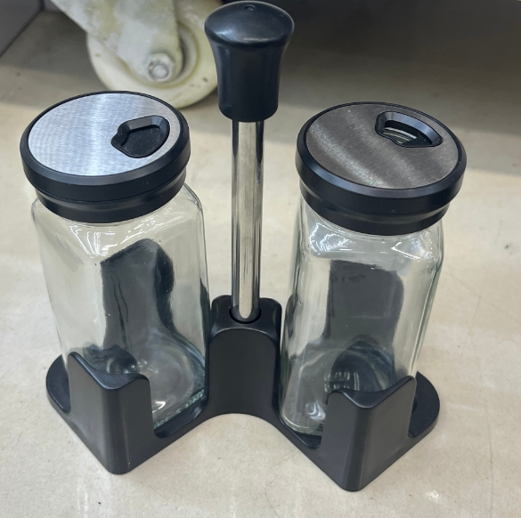 Mini Spice Set 2PCS with Holder Stand – Kitchen Seasoning Organizer