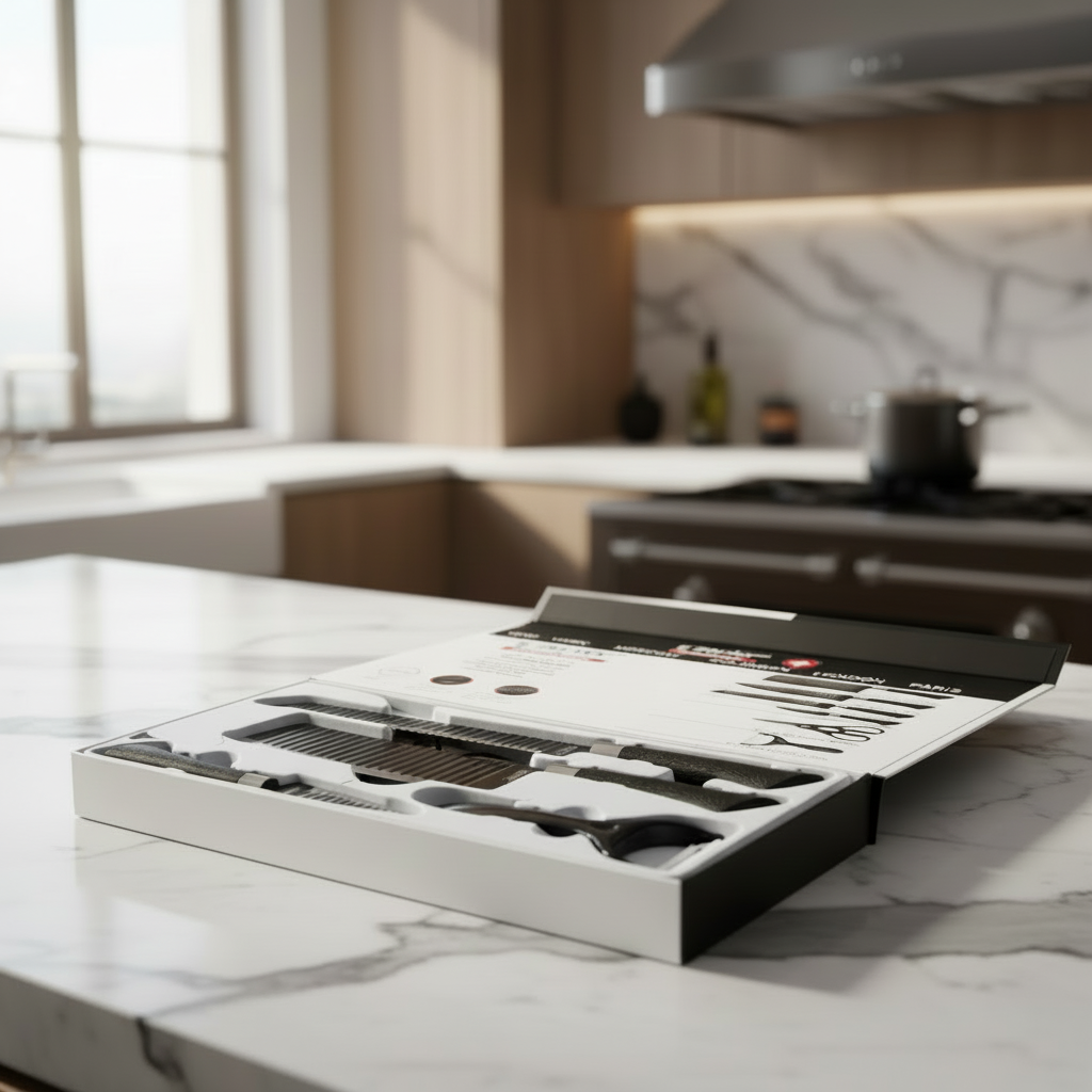 6PCS Kitchen Knife Set – Stainless Steel Knives with Storage Stand