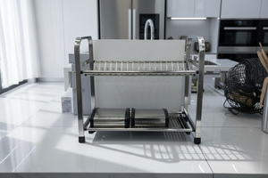 2 Tier Plate Rack – Kitchen Dish Drying & Storage Organizer