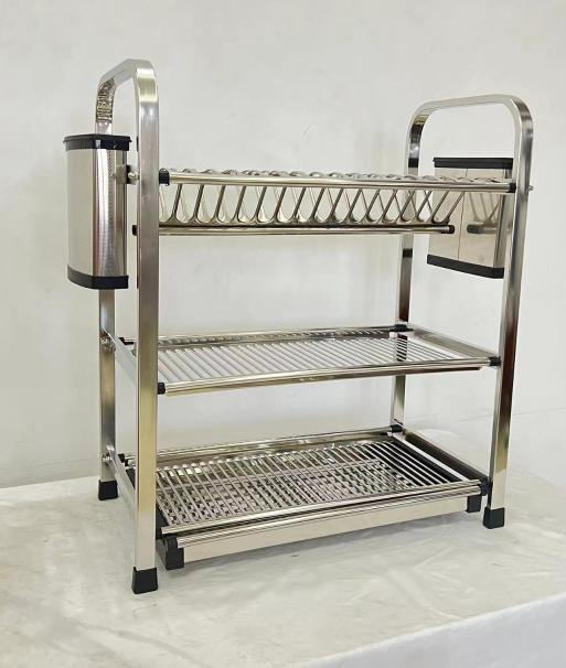 3 Tier Plate Rack – Heavy Duty Kitchen Dish Drying & Storage Organizer