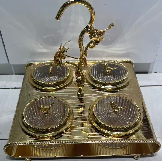 Dry Fruit Box 4PCS – Snack Organizer Tray with Lid for Nuts & Candy