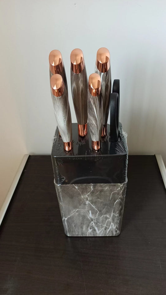 6PCS Kitchen Knife Set with Ergonomic Handles – Professional Cutting Knife Set