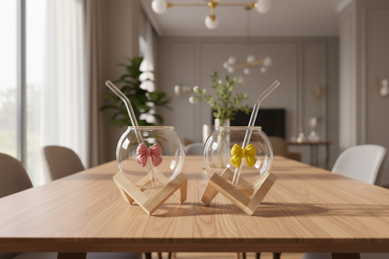 Double Wall Glass with Flower Design – Insulated Tea & Coffee Cup