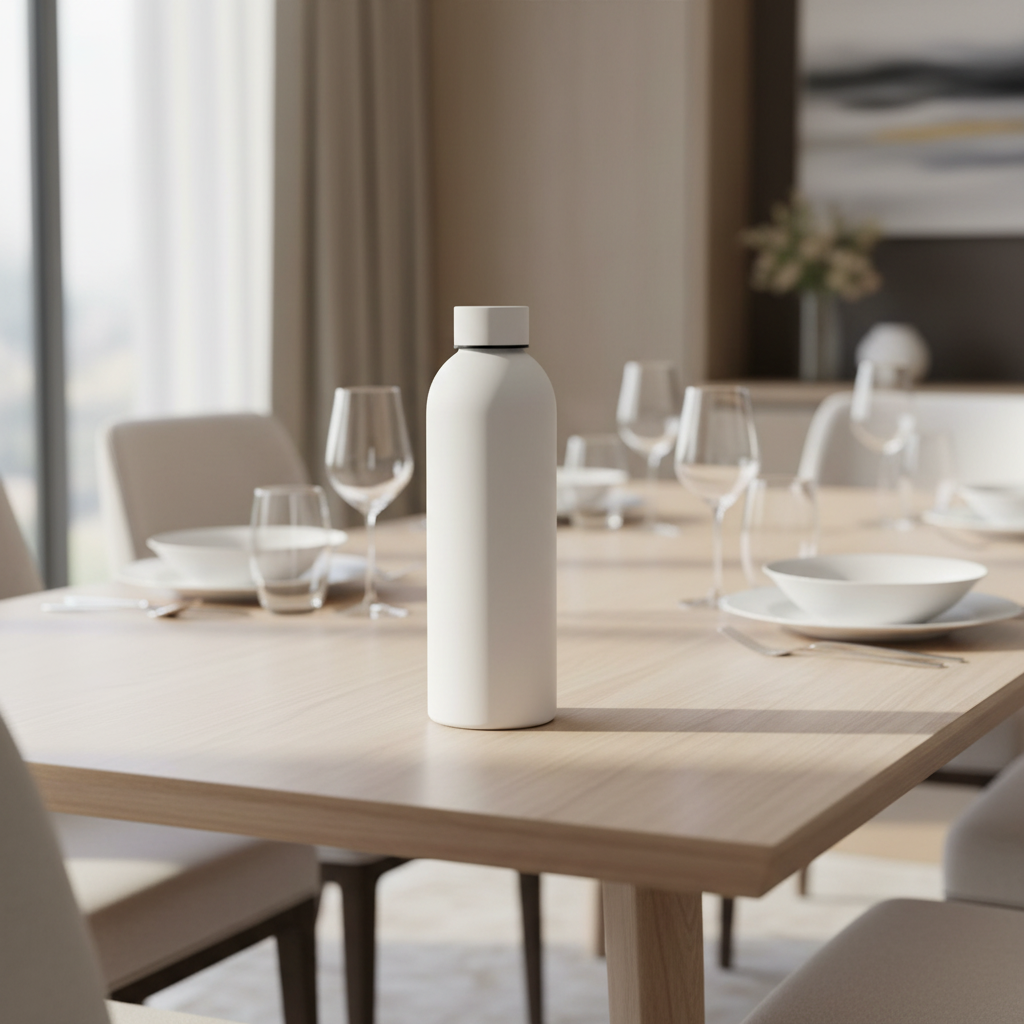 Matte White Bottle 500ML – Premium Minimalist Water Bottle