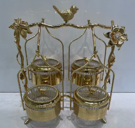 Dry Fruit Serving Tray 4PCS – Plastic Snack Box with Cover