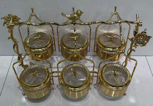 6 Section Dry Fruit Box – Plastic Nuts, Candy & Snack Storage Container